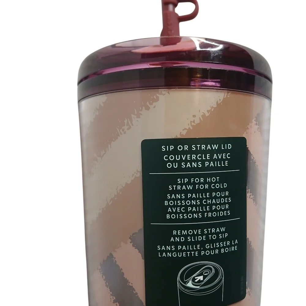 Starbucks Tumbler Fall Pumpkin Topper Hot Cold Sip Straw Limited Edition Venti